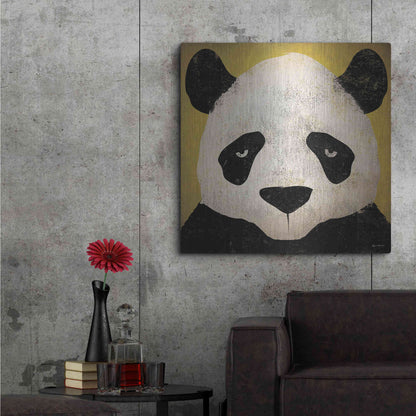 Luxe Metal Art 'Panda' by Ryan Fowler, Metal Wall Art,36x36