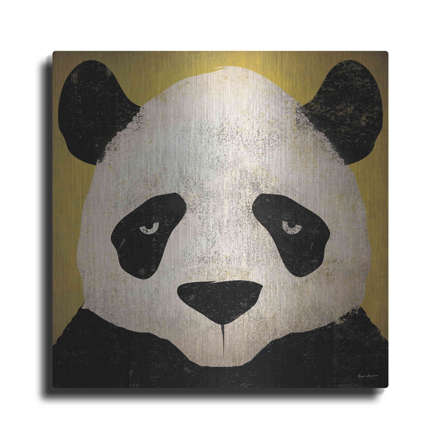 Luxe Metal Art 'Panda' by Ryan Fowler, Metal Wall Art