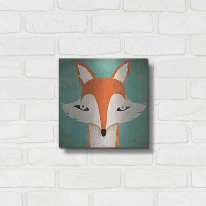 Luxe Metal Art 'Fox' by Ryan Fowler, Metal Wall Art,12x12