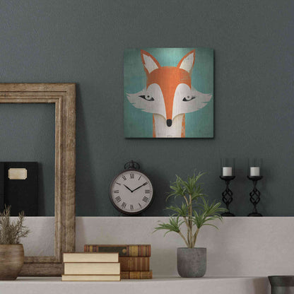 Luxe Metal Art 'Fox' by Ryan Fowler, Metal Wall Art,12x12