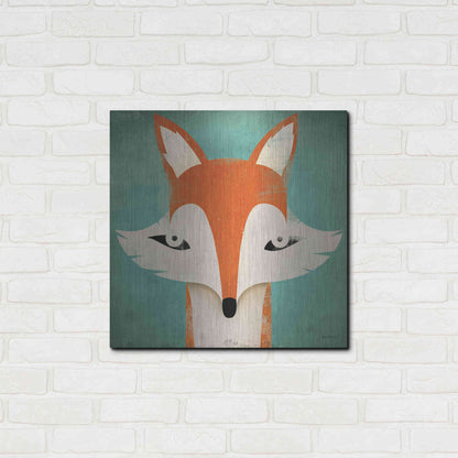Luxe Metal Art 'Fox' by Ryan Fowler, Metal Wall Art,24x24