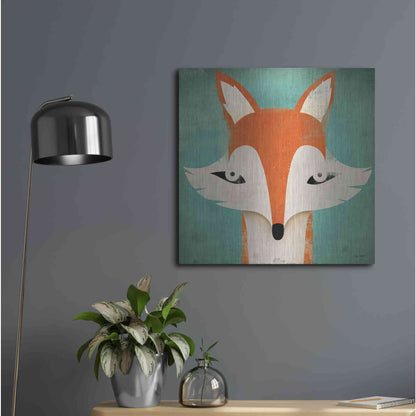 Luxe Metal Art 'Fox' by Ryan Fowler, Metal Wall Art,24x24
