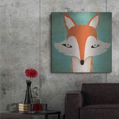 Luxe Metal Art 'Fox' by Ryan Fowler, Metal Wall Art,36x36