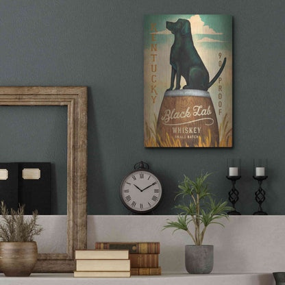 Luxe Metal Art 'Black Lab Whiskey Kentucky Crop' by Ryan Fowler, Metal Wall Art,12x16