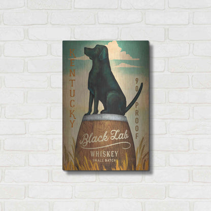 Luxe Metal Art 'Black Lab Whiskey Kentucky Crop' by Ryan Fowler, Metal Wall Art,16x24