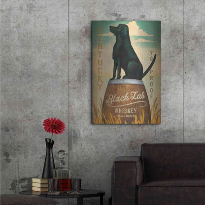 Luxe Metal Art 'Black Lab Whiskey Kentucky Crop' by Ryan Fowler, Metal Wall Art,24x36