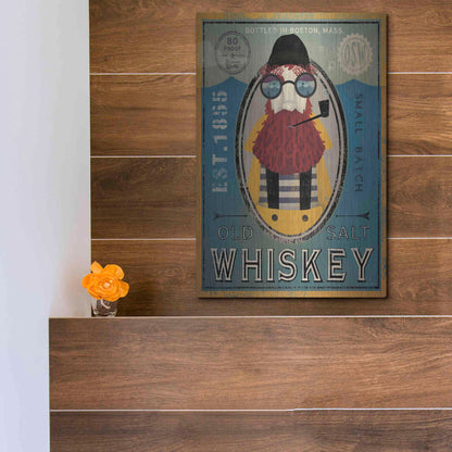 Luxe Metal Art 'Fisherman IV Old Salt Whiskey' by Ryan Fowler, Metal Wall Art,12x16