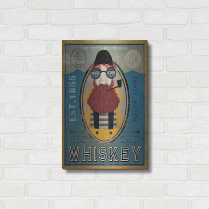 Luxe Metal Art 'Fisherman IV Old Salt Whiskey' by Ryan Fowler, Metal Wall Art,16x24