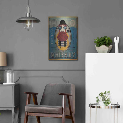 Luxe Metal Art 'Fisherman IV Old Salt Whiskey' by Ryan Fowler, Metal Wall Art,16x24