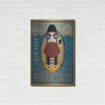 Luxe Metal Art 'Fisherman IV Old Salt Whiskey' by Ryan Fowler, Metal Wall Art,24x36