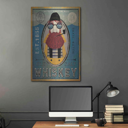 Luxe Metal Art 'Fisherman IV Old Salt Whiskey' by Ryan Fowler, Metal Wall Art,24x36