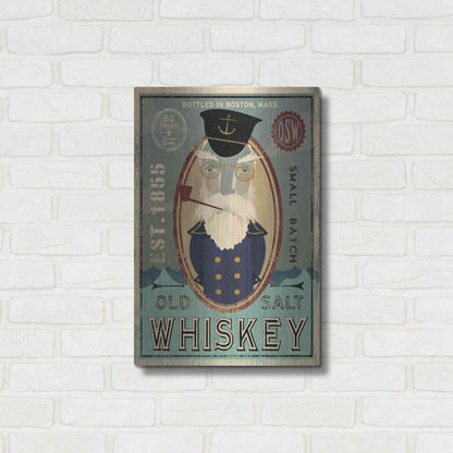 Luxe Metal Art 'Fisherman III Old Salt Whiskey' by Ryan Fowler, Metal Wall Art,16x24