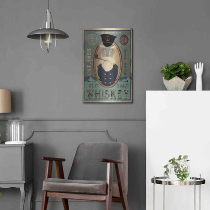 Luxe Metal Art 'Fisherman III Old Salt Whiskey' by Ryan Fowler, Metal Wall Art,16x24