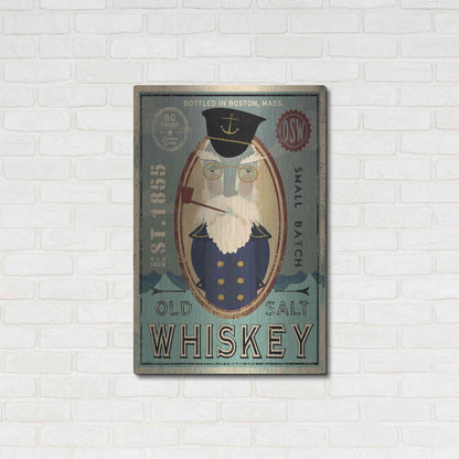 Luxe Metal Art 'Fisherman III Old Salt Whiskey' by Ryan Fowler, Metal Wall Art,24x36