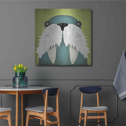 Luxe Metal Art 'Walrus' by Ryan Fowler, Metal Wall Art,36x36