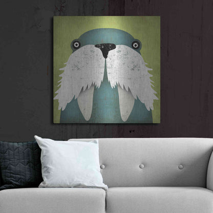 Luxe Metal Art 'Walrus' by Ryan Fowler, Metal Wall Art,36x36