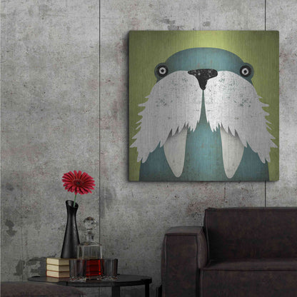 Luxe Metal Art 'Walrus' by Ryan Fowler, Metal Wall Art,36x36