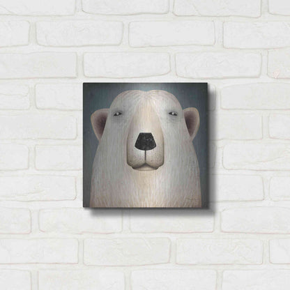 Luxe Metal Art 'Polar Bear Wow' by Ryan Fowler, Metal Wall Art,12x12