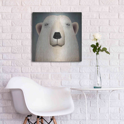 Luxe Metal Art 'Polar Bear Wow' by Ryan Fowler, Metal Wall Art,24x24