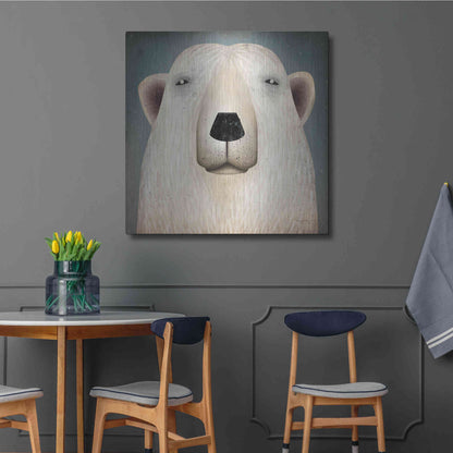 Luxe Metal Art 'Polar Bear Wow' by Ryan Fowler, Metal Wall Art,36x36