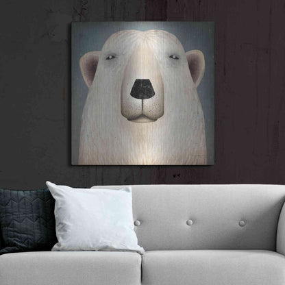 Luxe Metal Art 'Polar Bear Wow' by Ryan Fowler, Metal Wall Art,36x36