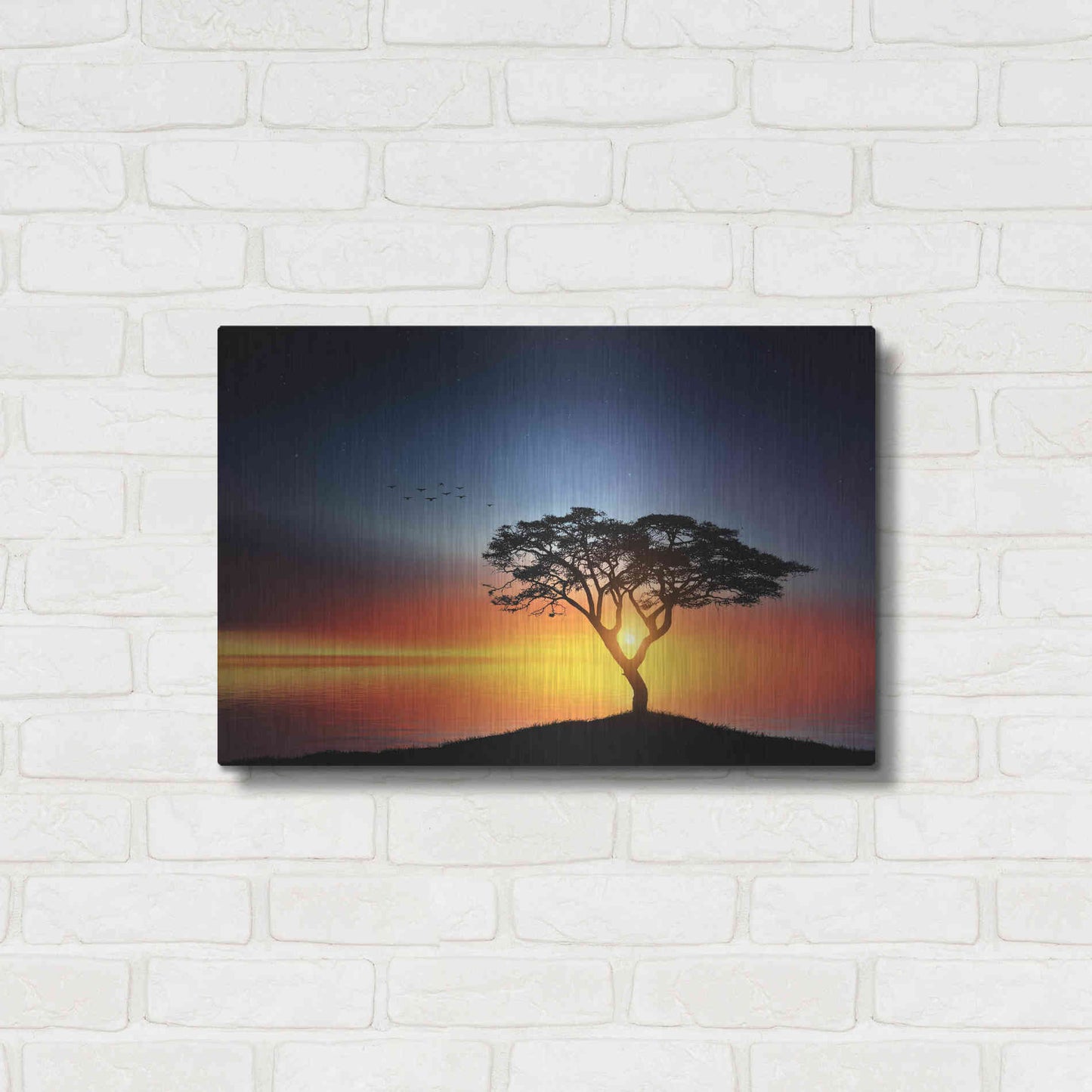 Luxe Metal Art 'The Soft Twilight', Metal Wall Art,24x16