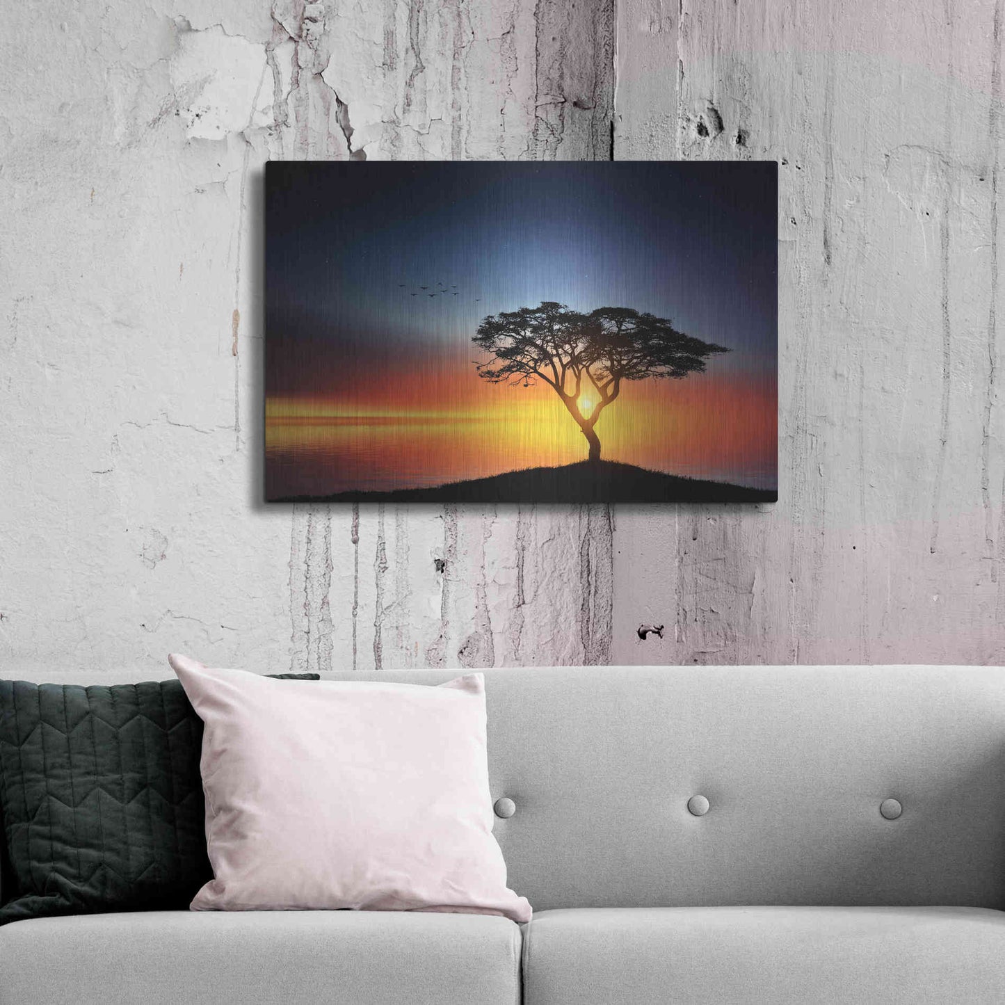 Luxe Metal Art 'The Soft Twilight', Metal Wall Art,36x24