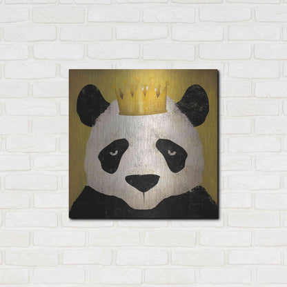 Luxe Metal Art 'Panda with Crown' by Ryan Fowler, Metal Wall Art,24x24