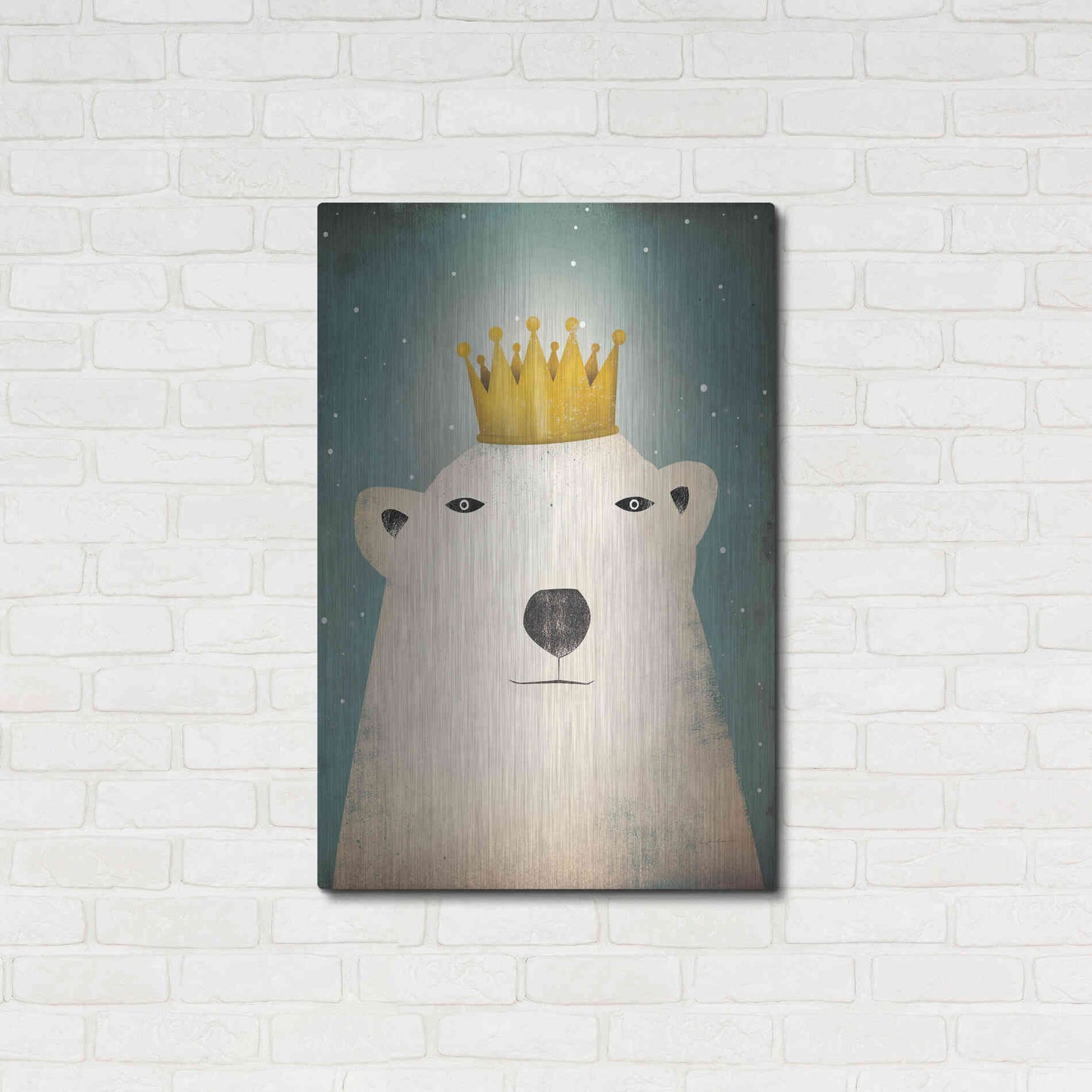 Luxe Metal Art 'Polar King' by Ryan Fowler, Metal Wall Art,24x36