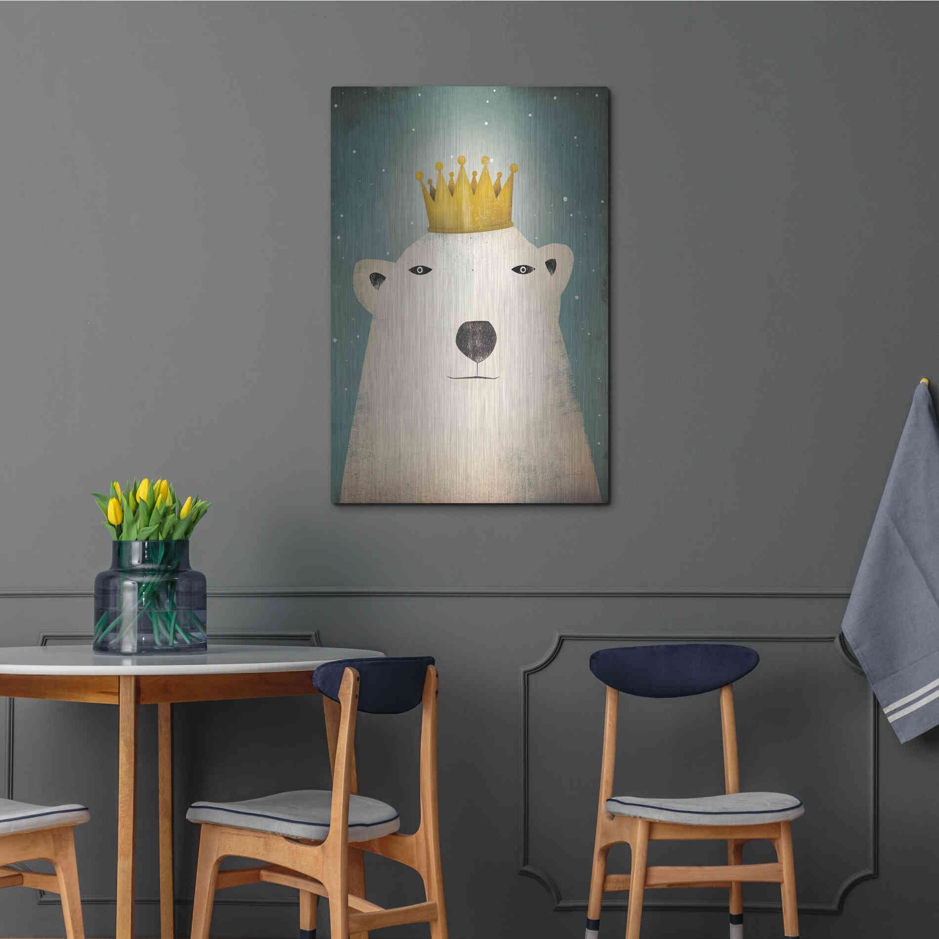 Luxe Metal Art 'Polar King' by Ryan Fowler, Metal Wall Art,24x36