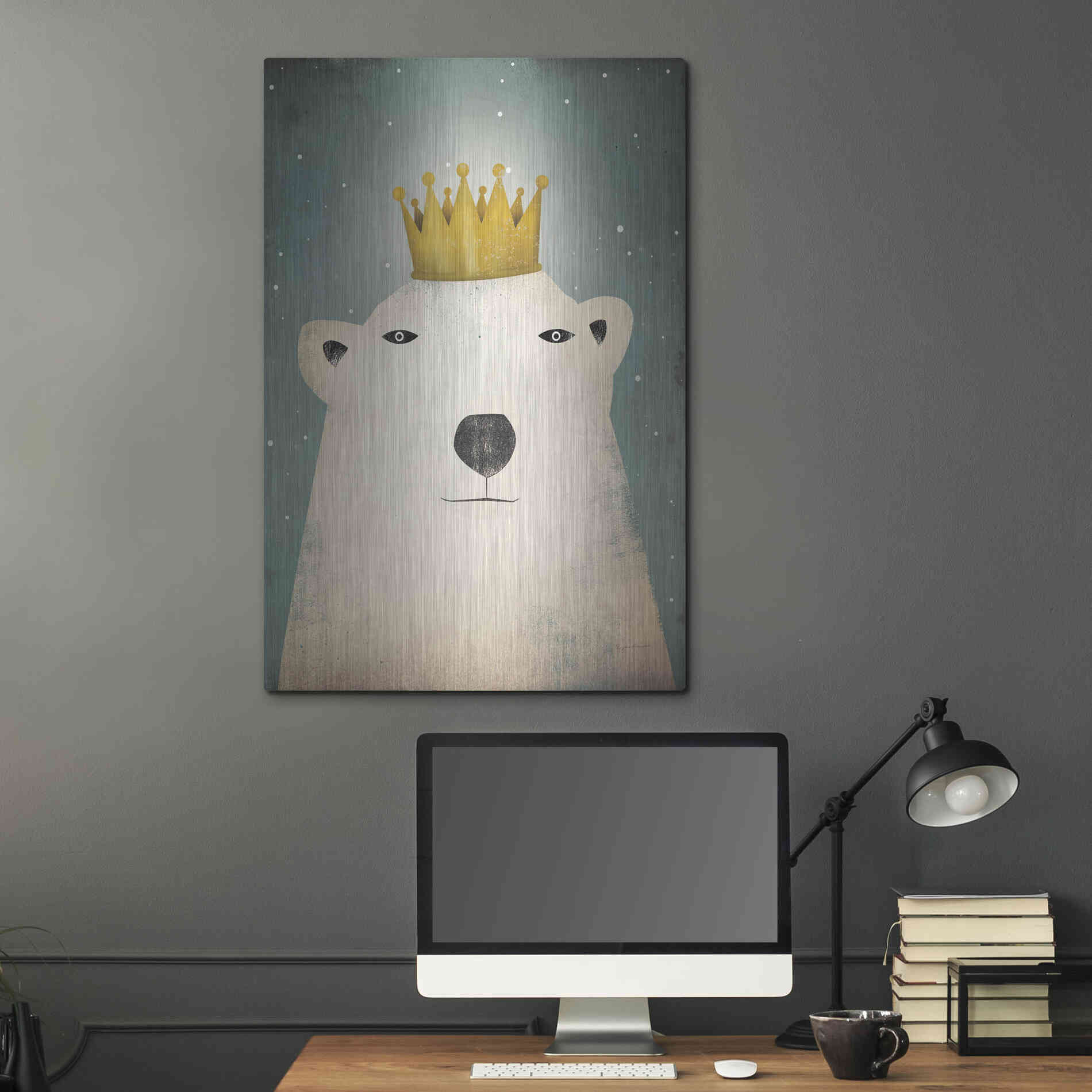 Luxe Metal Art 'Polar King' by Ryan Fowler, Metal Wall Art,24x36