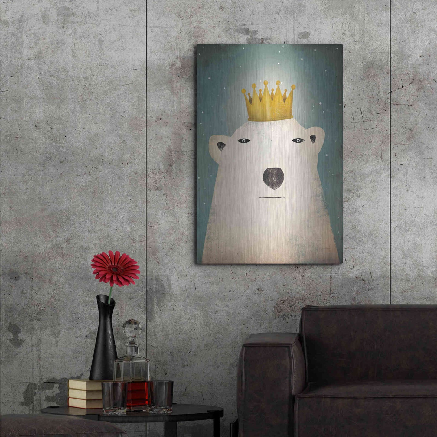 Luxe Metal Art 'Polar King' by Ryan Fowler, Metal Wall Art,24x36