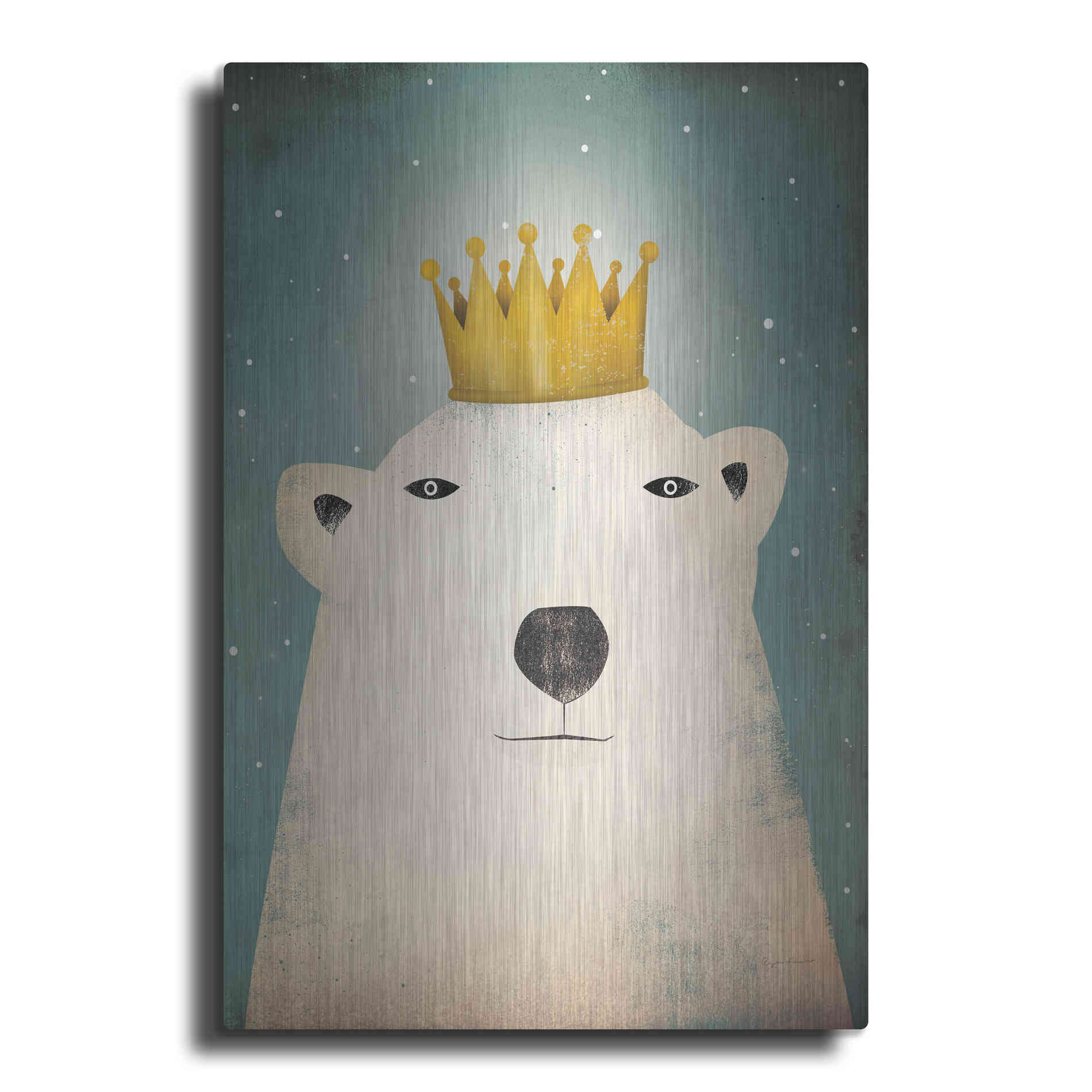 Luxe Metal Art 'Polar King' by Ryan Fowler, Metal Wall Art