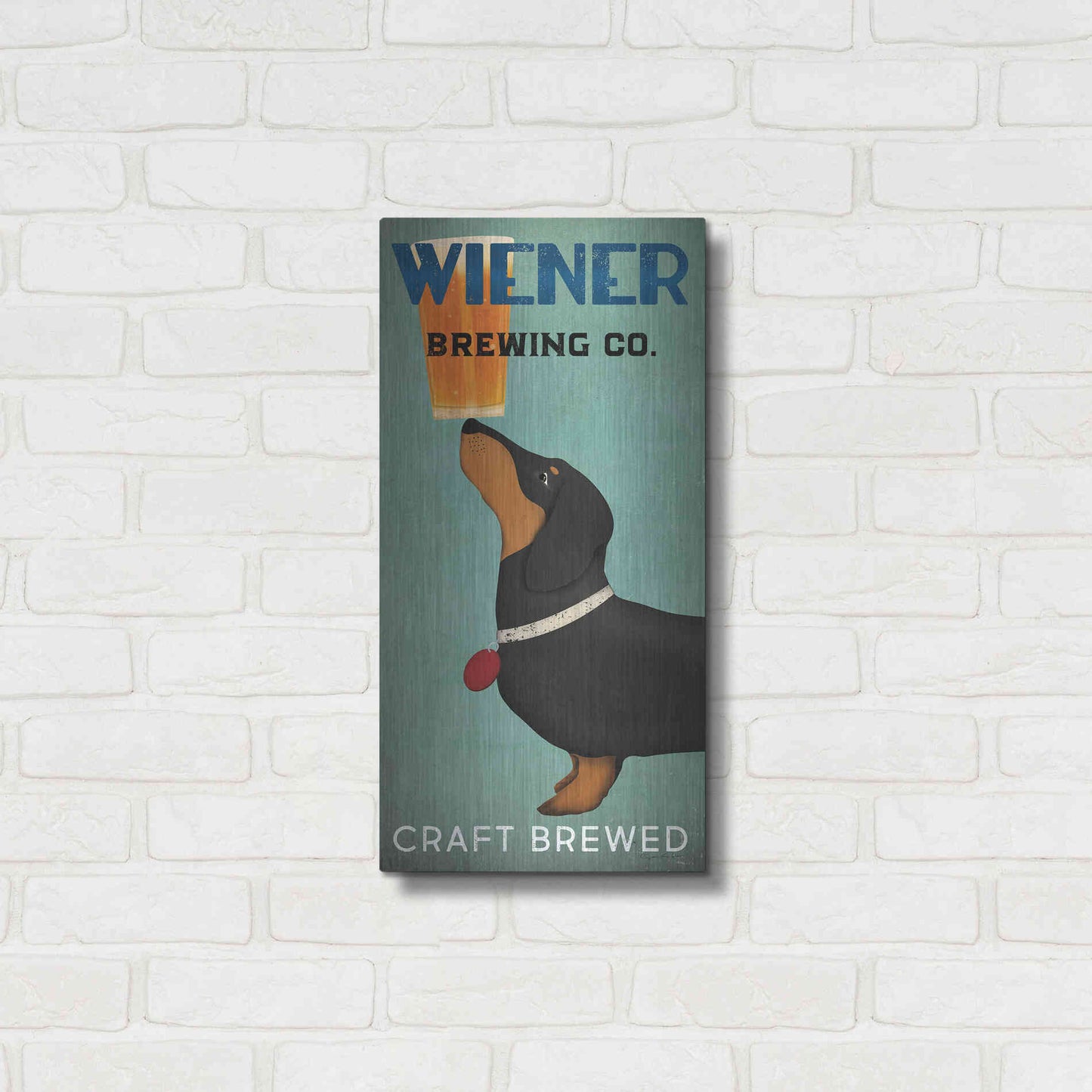 Luxe Metal Art 'Wiener Brewing Co' by Ryan Fowler, Metal Wall Art,12x24
