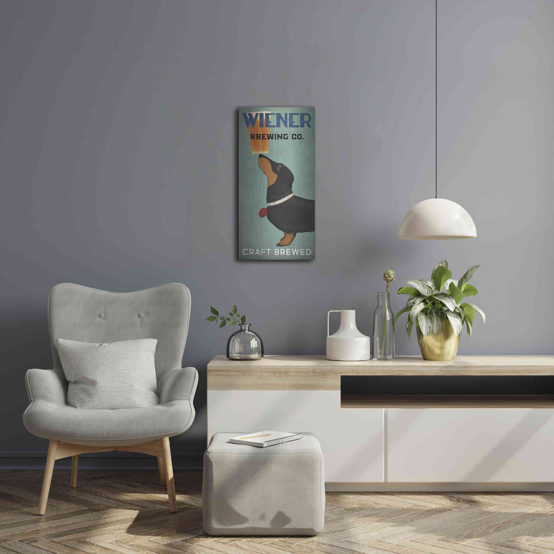 Luxe Metal Art 'Wiener Brewing Co' by Ryan Fowler, Metal Wall Art,12x24