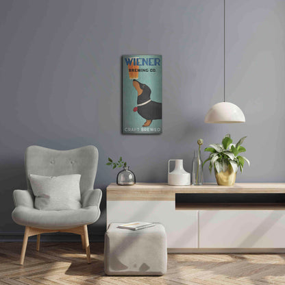 Luxe Metal Art 'Wiener Brewing Co' by Ryan Fowler, Metal Wall Art,12x24