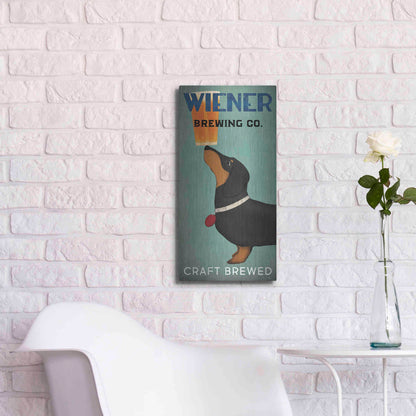 Luxe Metal Art 'Wiener Brewing Co' by Ryan Fowler, Metal Wall Art,12x24