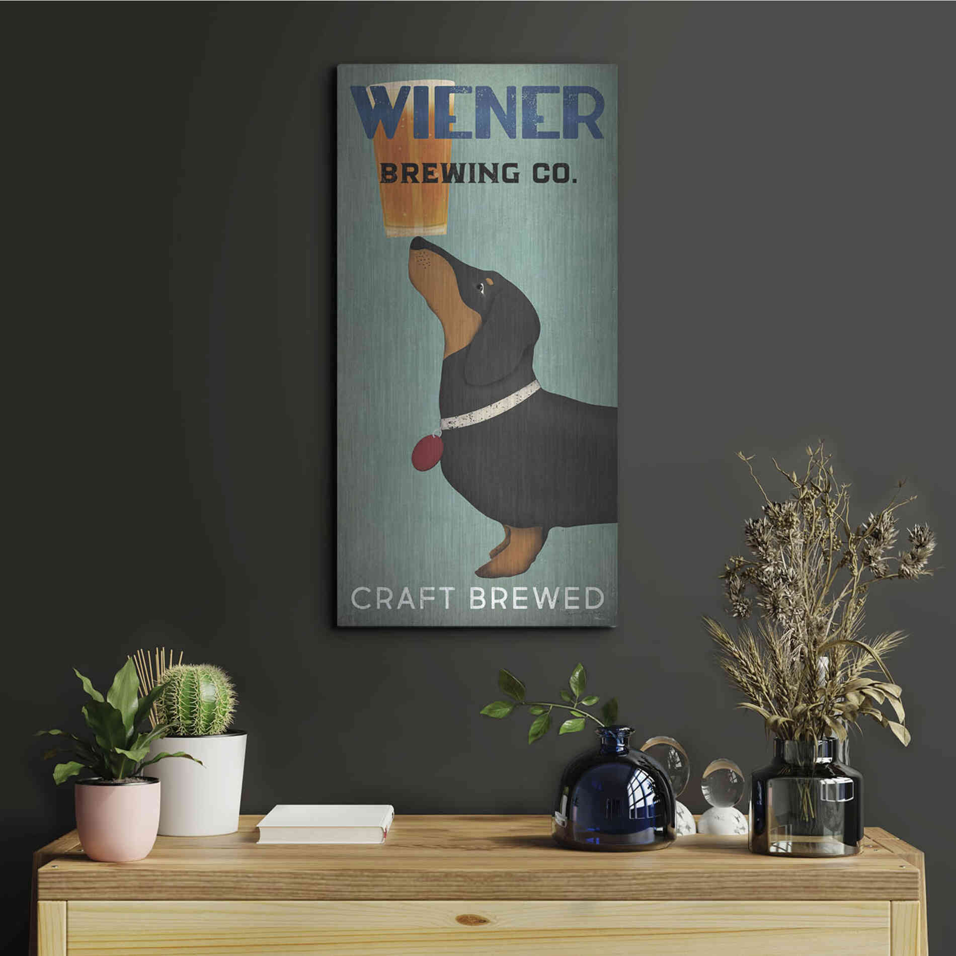 Luxe Metal Art 'Wiener Brewing Co' by Ryan Fowler, Metal Wall Art,12x24