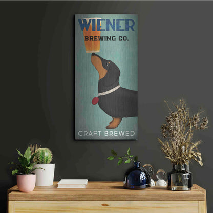 Luxe Metal Art 'Wiener Brewing Co' by Ryan Fowler, Metal Wall Art,12x24