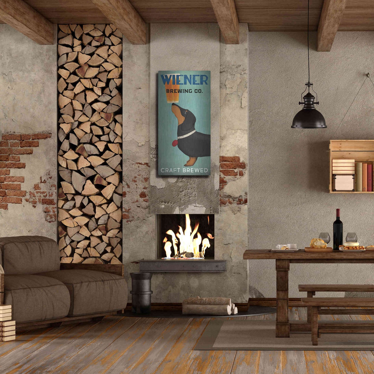 Luxe Metal Art 'Wiener Brewing Co' by Ryan Fowler, Metal Wall Art,24x48