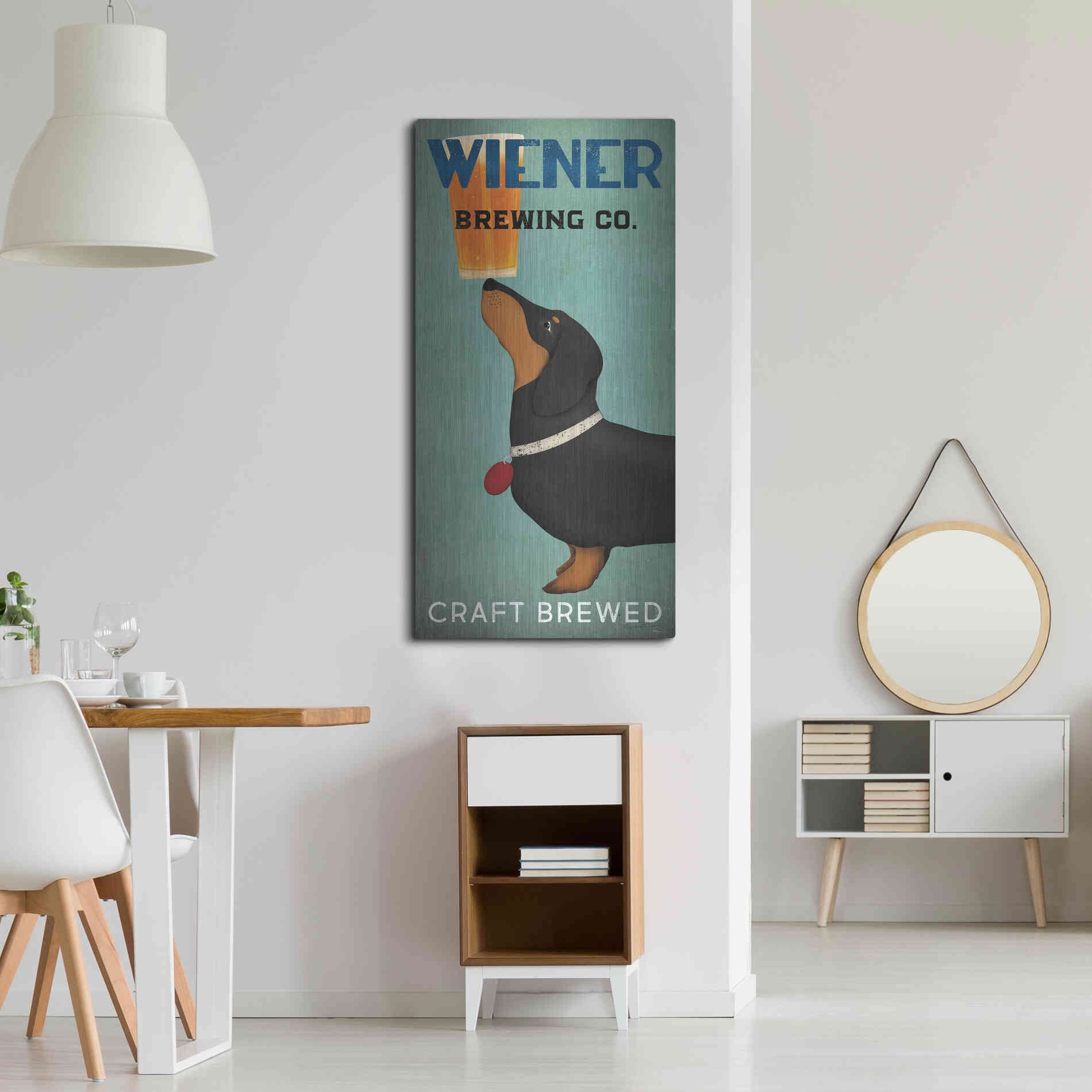 Luxe Metal Art 'Wiener Brewing Co' by Ryan Fowler, Metal Wall Art,24x48