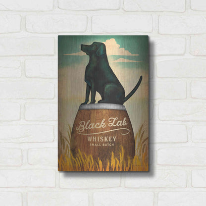 Luxe Metal Art 'Black Lab Whiskey' by Ryan Fowler, Metal Wall Art,12x16