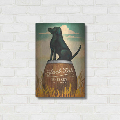 Luxe Metal Art 'Black Lab Whiskey' by Ryan Fowler, Metal Wall Art,16x24