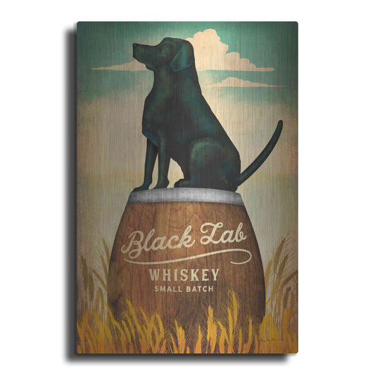 Luxe Metal Art 'Black Lab Whiskey' by Ryan Fowler, Metal Wall Art