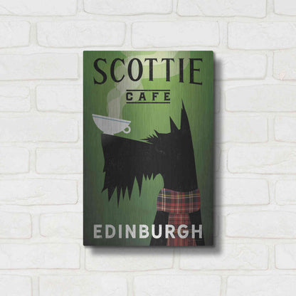 Luxe Metal Art 'Scottie Cafe' by Ryan Fowler, Metal Wall Art,12x16