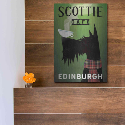 Luxe Metal Art 'Scottie Cafe' by Ryan Fowler, Metal Wall Art,12x16