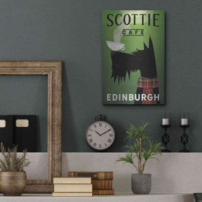 Luxe Metal Art 'Scottie Cafe' by Ryan Fowler, Metal Wall Art,12x16