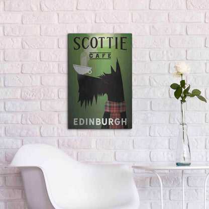 Luxe Metal Art 'Scottie Cafe' by Ryan Fowler, Metal Wall Art,16x24