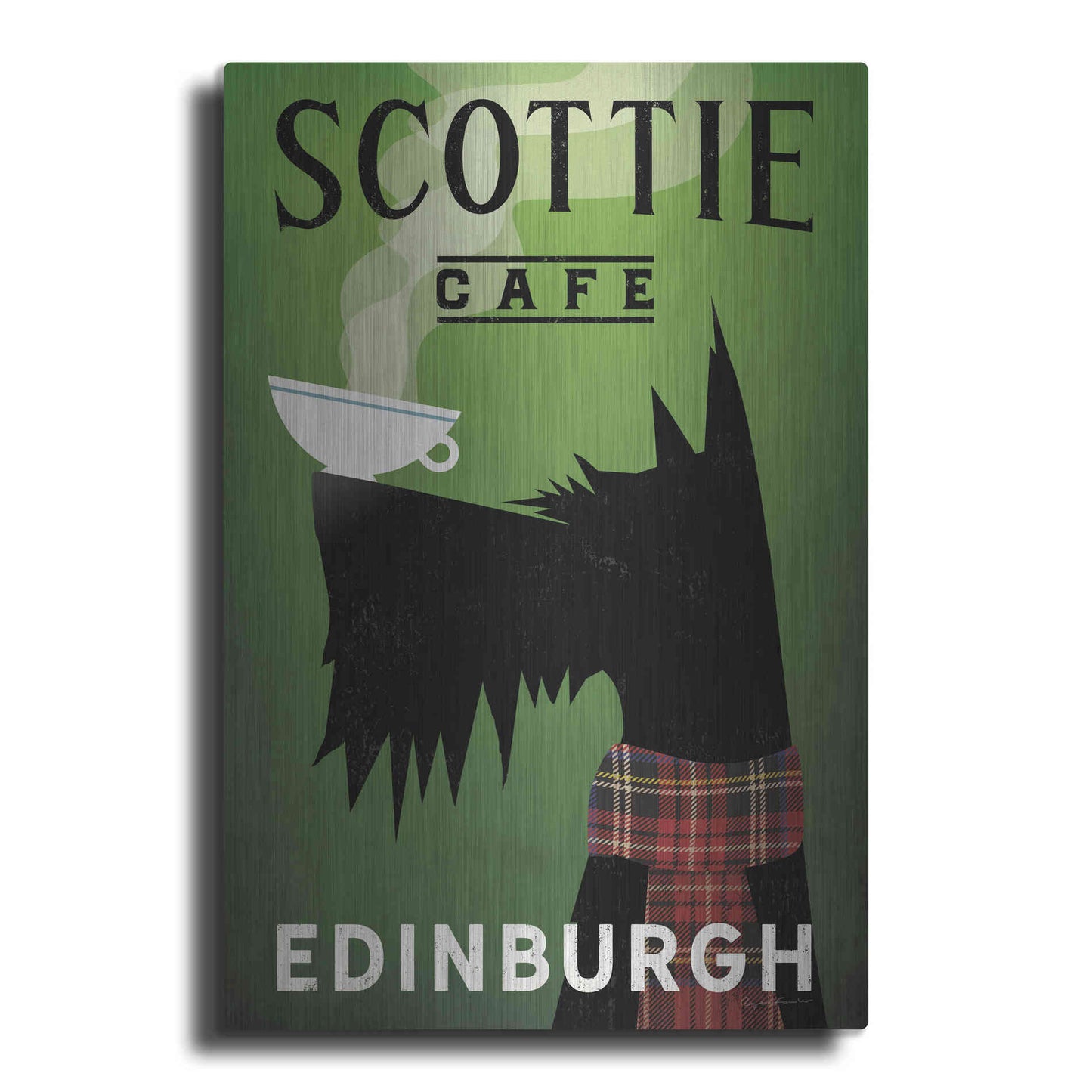 Luxe Metal Art 'Scottie Cafe' by Ryan Fowler, Metal Wall Art