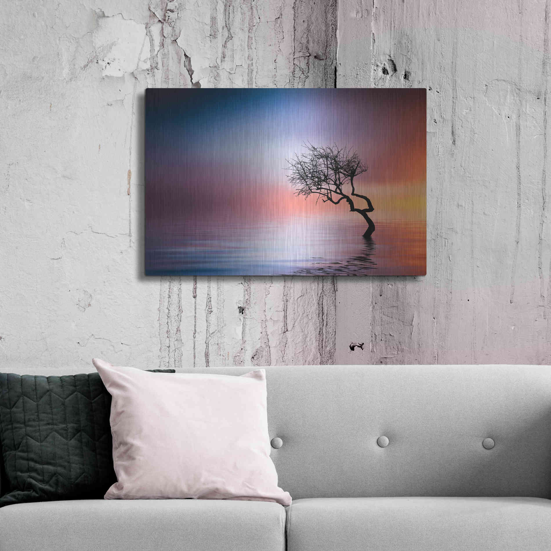 Luxe Metal Art 'Growing Reflections', Metal Wall Art,36x24